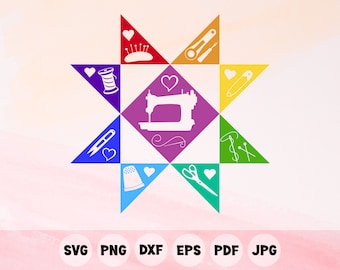 Quilting Block SVG, Sewing Room Decor, Quilting Lover Gift (Digital Download)