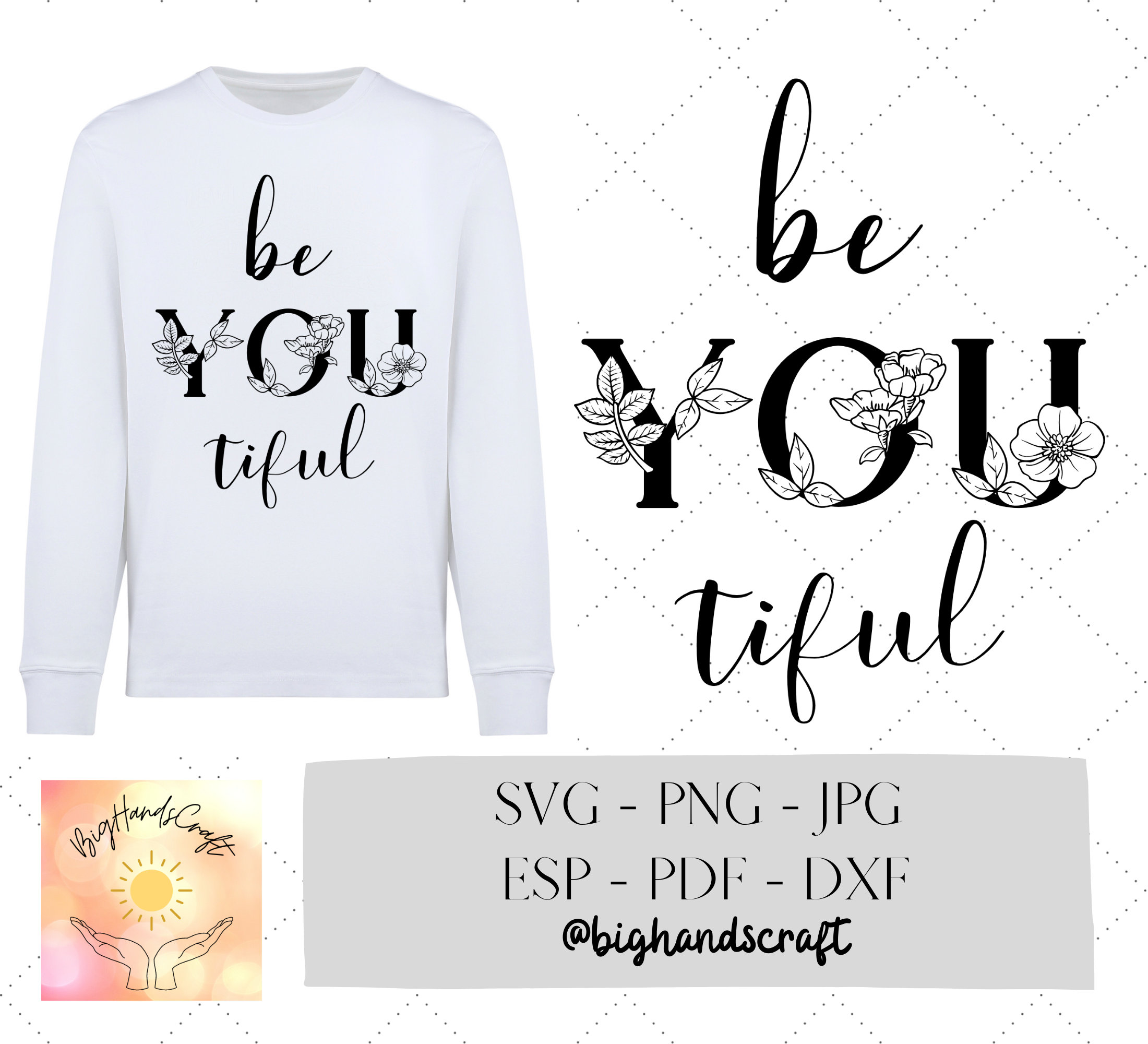T-shirt "Be You Tiful" En Coton - Message Motivant - Unisexe Adulte - Neuf Avec étiquettes