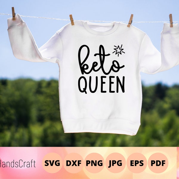 Keto queen svg, keto diet tshirt, ketosis living, keto queen, keto af living, low carb high fat, bacon and coffee, running on ketons