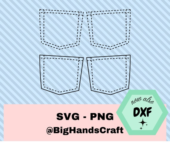 Jeans Back Pocket Svg Bundle Pocket Outline Pocket Etsy Australia
