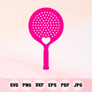 Paddle tennis racket with heart svg, gift for platform tennis partner, addicted to platform tennis, platform tennis, platform tennis racket