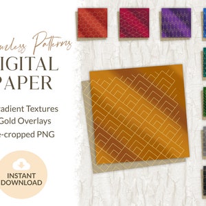 Papiers numériques | Textures dégradées colorées | License personnelle et commerciale limitée | Téléchargement instantané | PNG