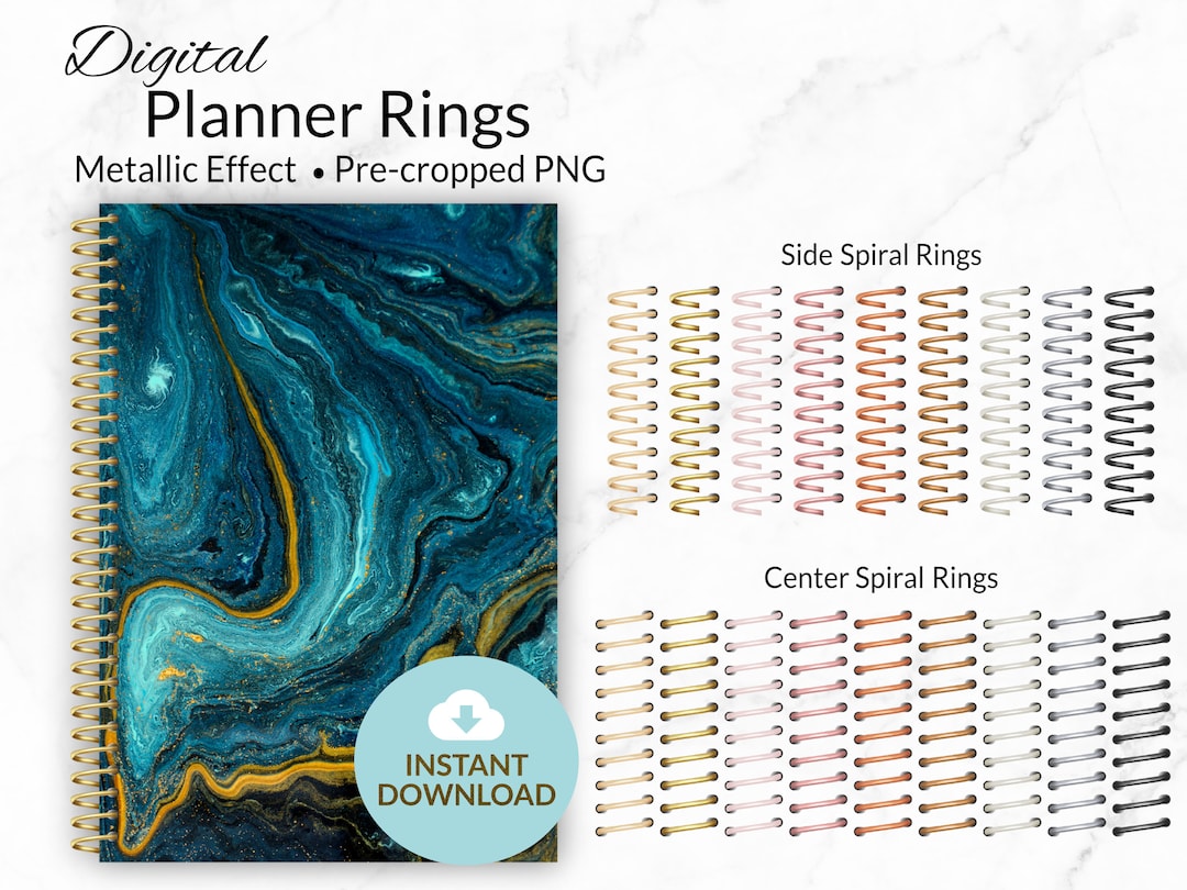 Digital Spiral Planner Rings | Metallic Effect | Personal and Limited ...