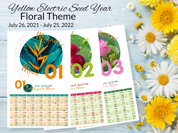 Tri C Calendar Spring 2022 13 Moon Calendar: July 26 2021 July 25 2022 Dreamspell | Etsy Uk