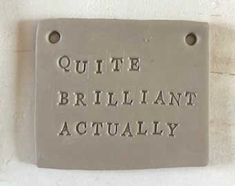 Personalised Pottery Tile, Bespoke Ceramuc Gift, Larger Size Ceramic Tile up to 12cm.