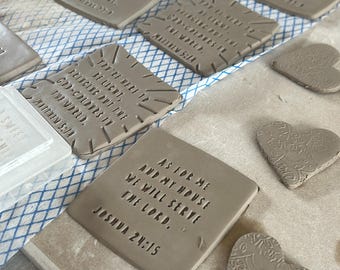 Personalised Pottery Order 12 tiles