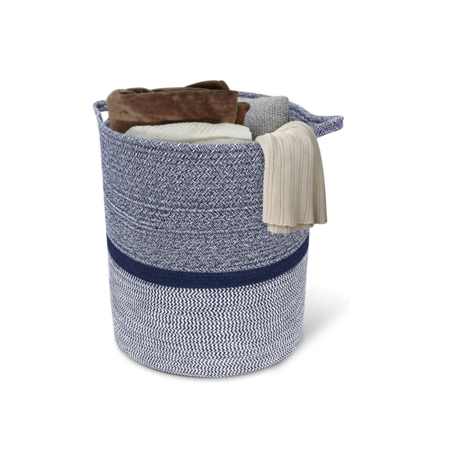 Cesta de almacenamiento tejida con manijas de ropa cesta de | Etsy
