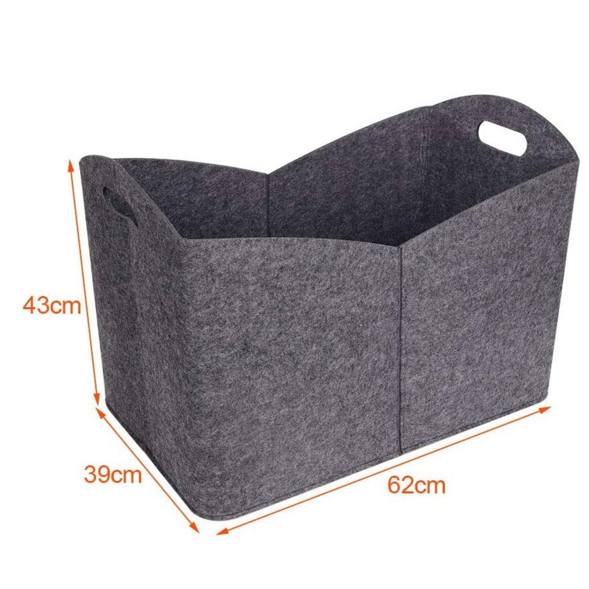 Large Felt Storage Basket Fireplace basket Felt Firewood Etsy