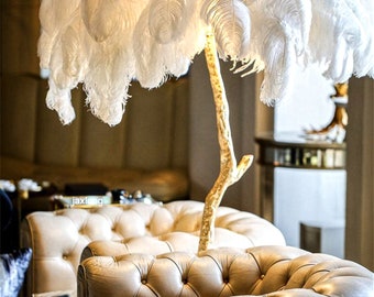 feather standing lamp