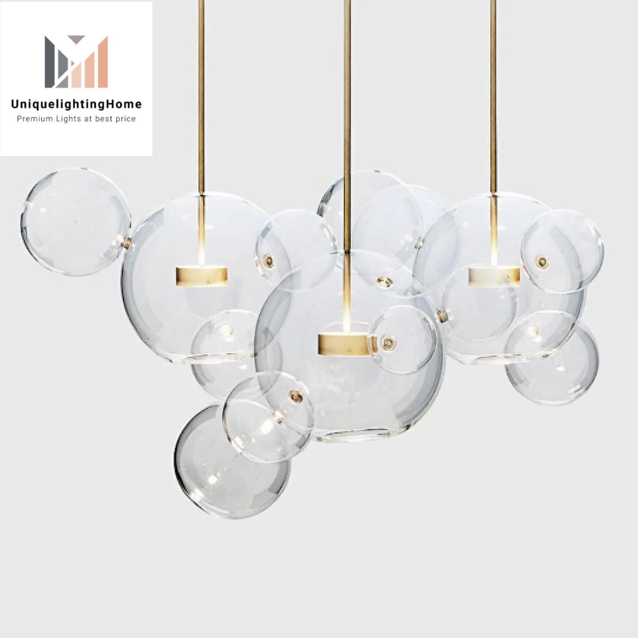 Modern Warm White Lights  Chandelier Glass Bubble Pendant Light Ceiling Fixtures 