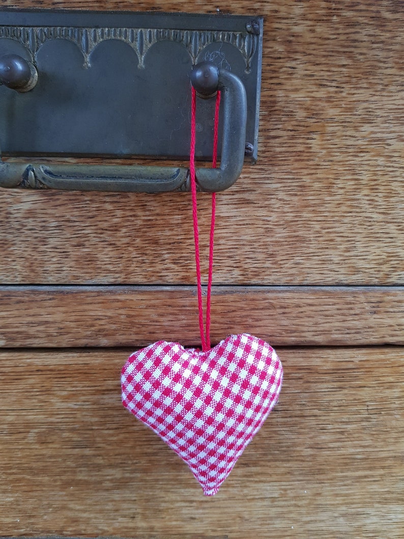 Heart, fabric heart, patchwork heart, decoration, small gift, souvenir, country house image 1