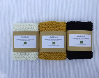 Dishcloth set of 3, kitchen towel, cleaning cloth, dishcloth, dishcloth