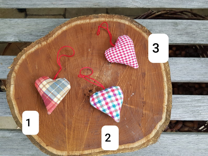 Heart, fabric heart, patchwork heart, decoration, small gift, souvenir, country house image 3