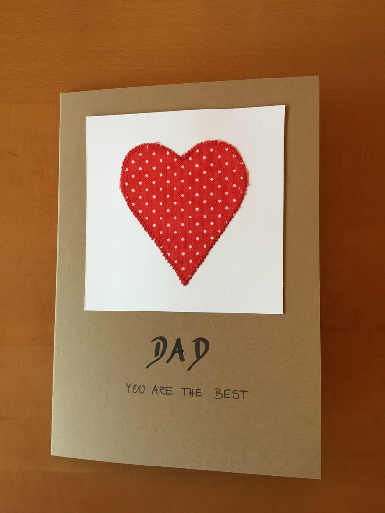 Card with a heart, original greeting card, favorite person, Mother's Day, Father's Day, wedding, birthday image 5