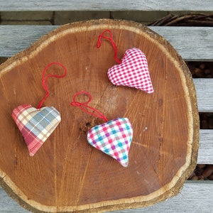 Heart, fabric heart, patchwork heart, decoration, small gift, souvenir, country house image 2