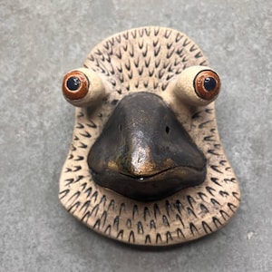 Maschera decorativa in ceramica a forma di piccione, realizzata a mano, opera d'arte murale unica a forma di uccello in ceramica, scultura di animale immagine 11