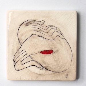 Hand-Painted Ceramic Art Tiles – 10x10 cm – Unique Illustrated Wall Decor – Buy Individually or as a Custom Set – Artisan Gift from Ukraine