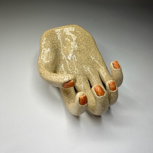 Gancho para llaves de cerámica, escultura de arcilla para pared, llavero, decoración de pared de cerámica hecha a mano, organizador de entrada