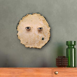 Ceramic mask.  Wall mask. Handmade mask. Mask face ceramics handmade. Creepy mask. Creepy decor. Art face. Wall decor. Wall sculpture