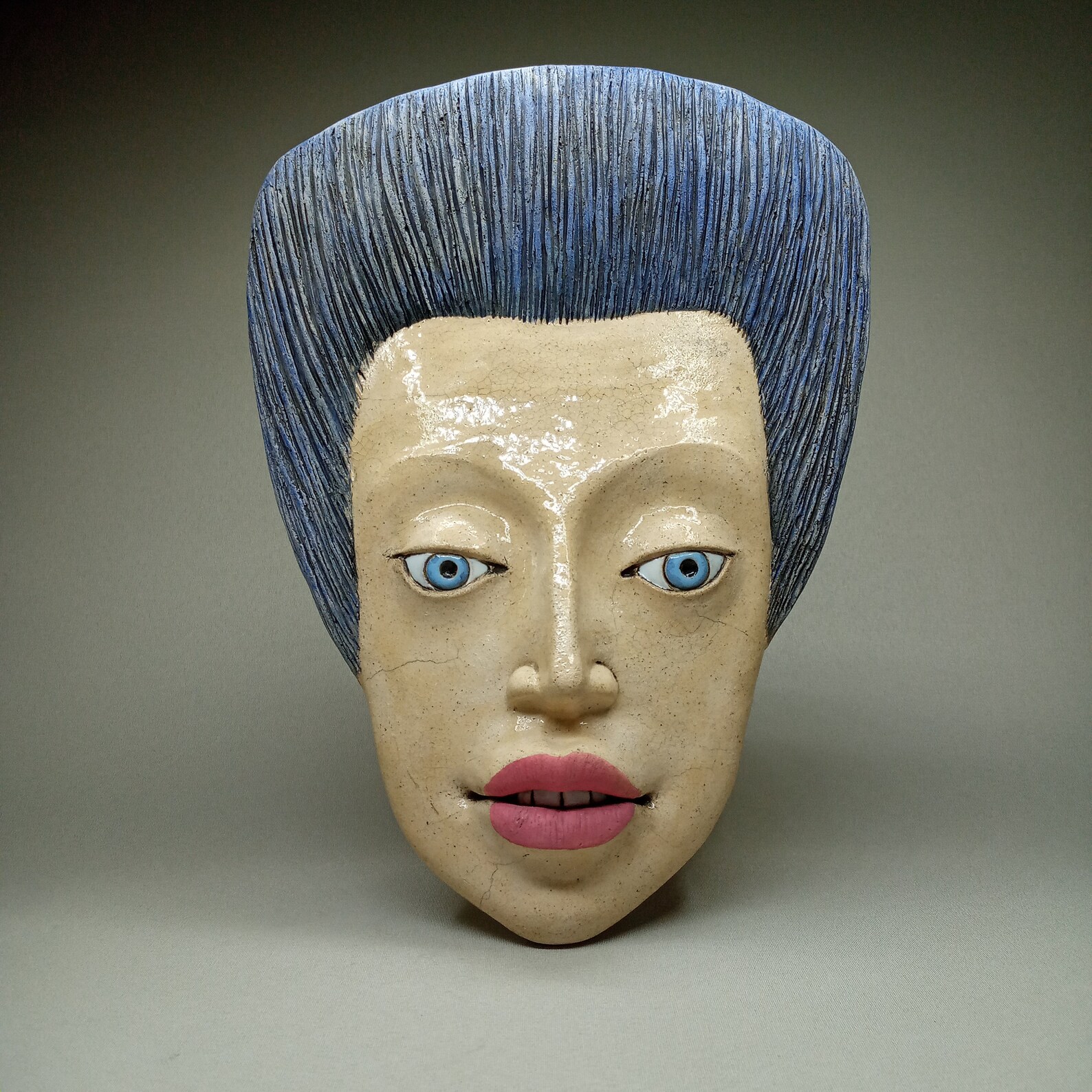 Ceramic mask. Wall mask. Handmade mask. Mask face ceramics Etsy