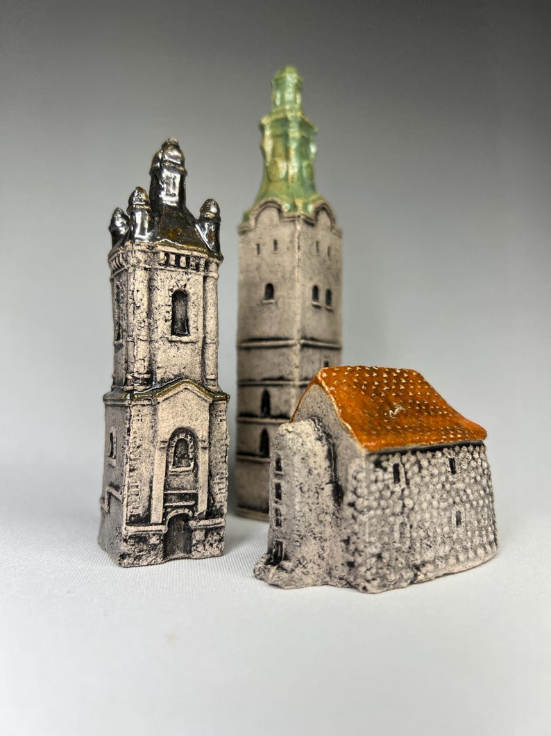 Handmade Miniature Ceramic Tower, Unique Historic European Landmark ...