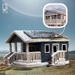 Personalized Miniature Ceramic House from Your Photo, Custom Chamotte Sculpture, Handmade Tiny Home Model, Housewarming Gift, Family Gift