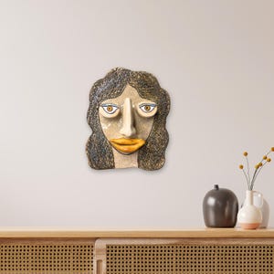 Ceramic mask.  Wall mask. Handmade mask. Mask face ceramics handmade. Mask. Decor. Art face. Wall decor. Wall sculpture. Sculpture. Portrait