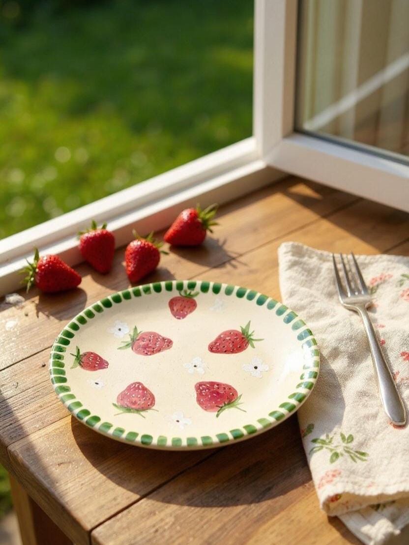 Strawberry dinnerware - Etsy 日本