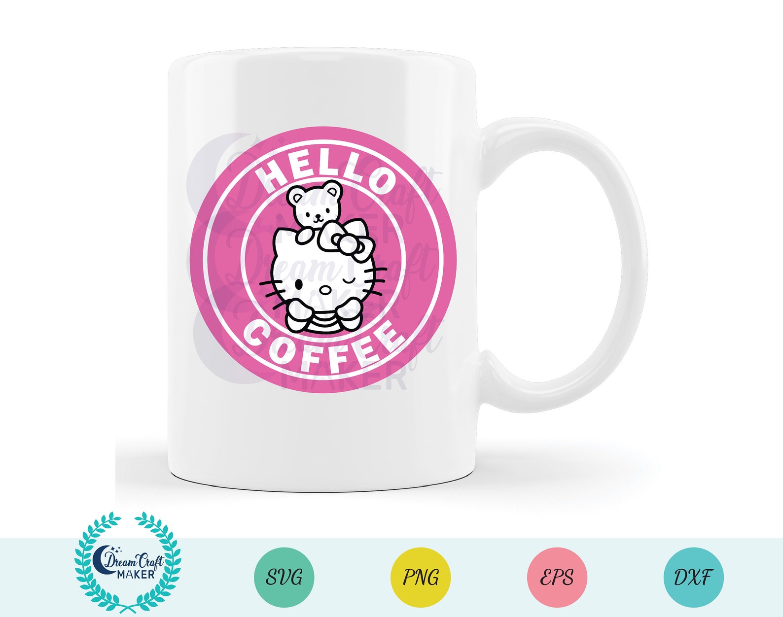 Hello Coffee Hello Kitty svgCat Svg Coffee svgCoffee svg | Etsy