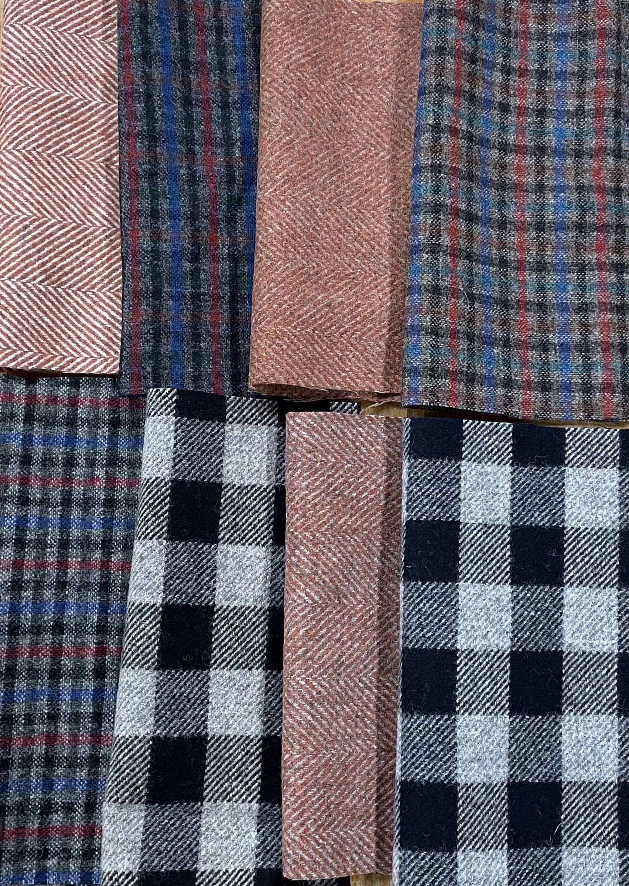 100 Wool Tweed Fabric Patchwork Upholstery Remnants. Etsy