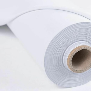 NON-FR 100% Blackout Thermal Curtain Lining Fabric 3 Pass, White Colour 54&quot; Width (137cm)
