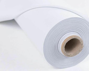 NON-FR 100% Blackout Thermal Curtain Lining Fabric 3 Pass, White Colour 54" Width (137cm)