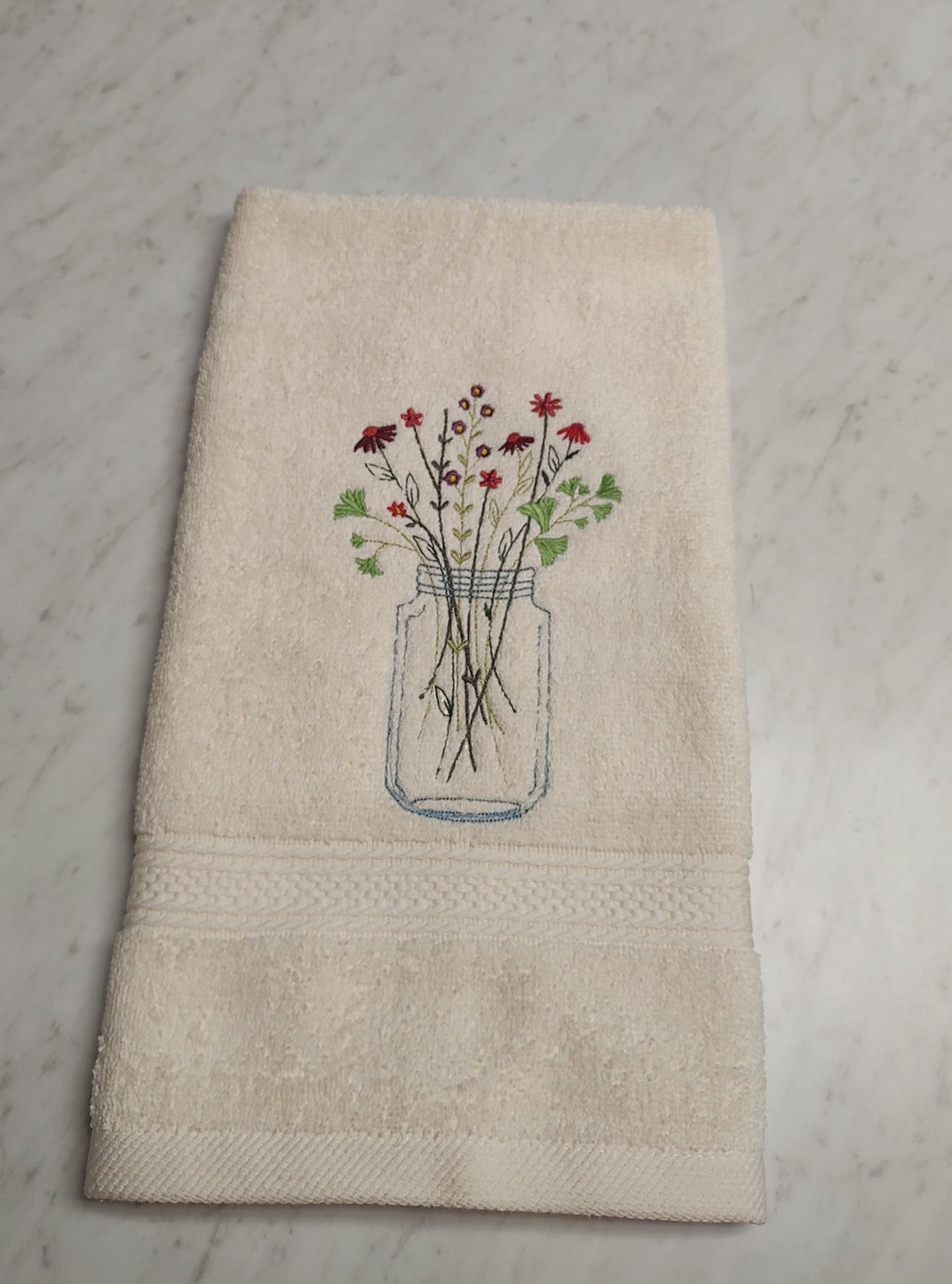 Embroidered Hand Towel, Bathroom Towel, Autumn Decor, Bathroom Decor ...