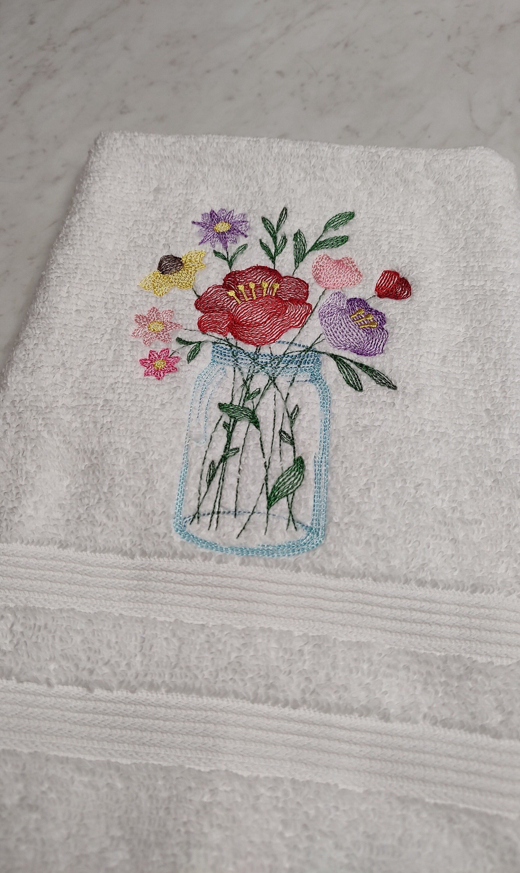 Te Amo Hand Towel Embroidered Hand Towels. Bathroom Towels