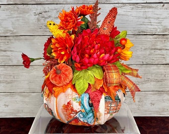 Pumpkin Centerpiece/Fall Table Centerpiece/Fall Pumpkin Decor/Fall Decor/Pumpkin Decor/Farmhouse Decor/Autumn Decor/Fall Table Decor/Fall