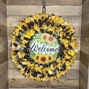 Fall Decor/Rag Wreath/Fall Wreath/Autumn Decor/Autumn Wreath/Fall Wall Art/Fall Wall Decor/Fall Door Decor/Fall Farmhouse/Fall and Autumn