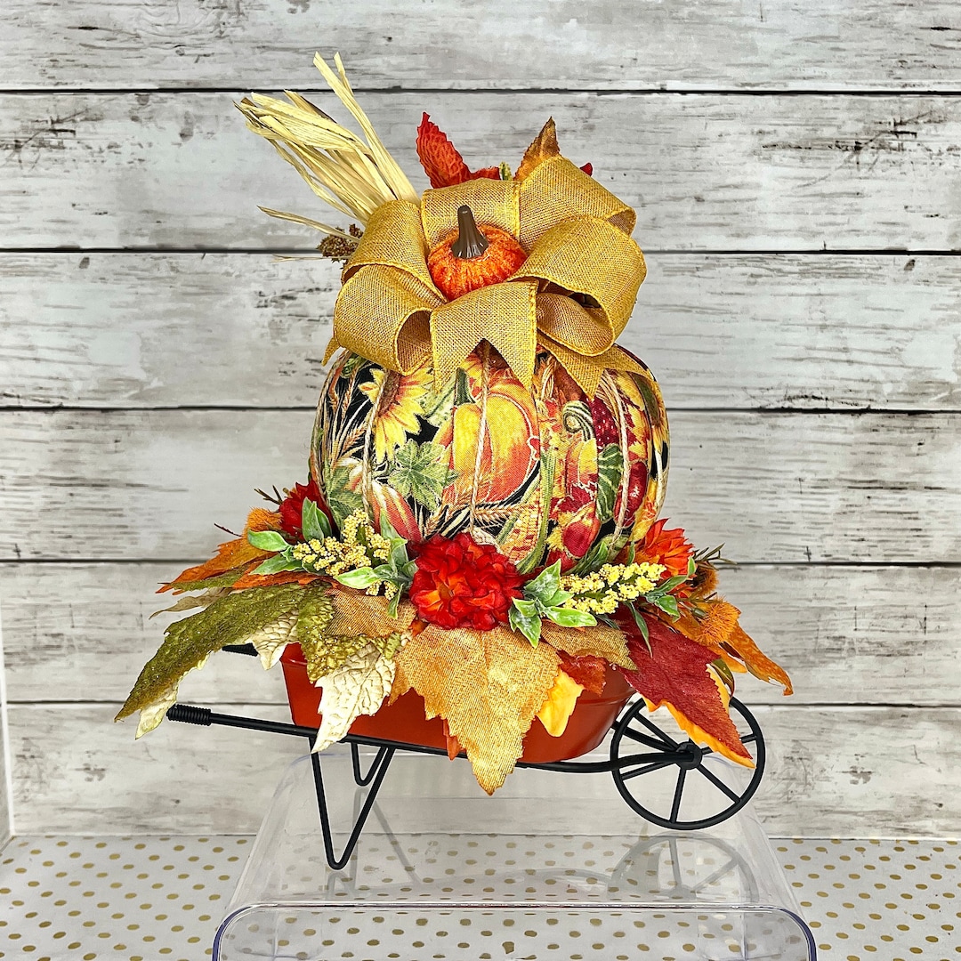 Fall Table Centerpiece/pumpkin Centerpiece/fall Decor/pumpkin Etsy