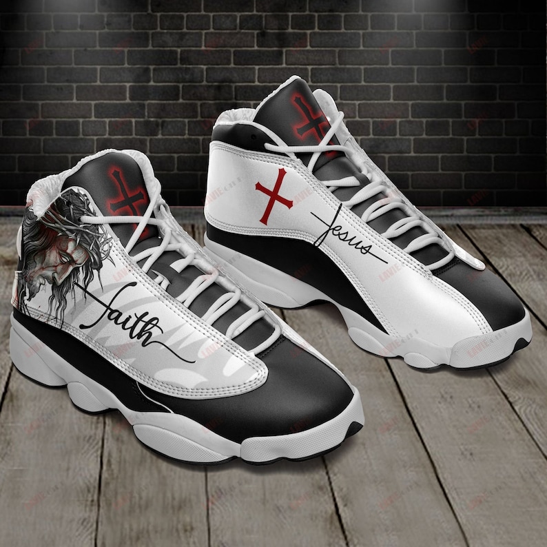 Jesus Cross Air JD 13 Shoes Jesus Christ Shoes Jesus Shoes Etsy