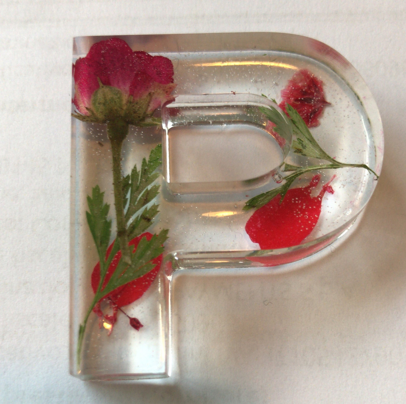 Resin letters and flowers Etsy