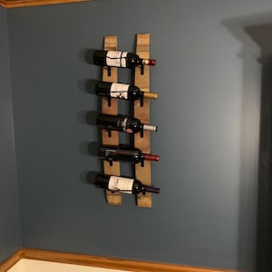 Authentic Wine Barrel Stave Bottle Rack or Towel Holder
