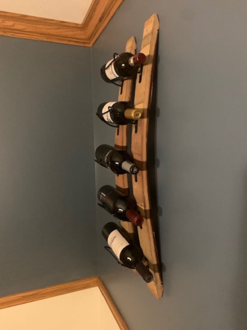 Wine Barrel Stave Rack Etsy