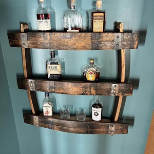 Whiskey Stave Wall Shelf