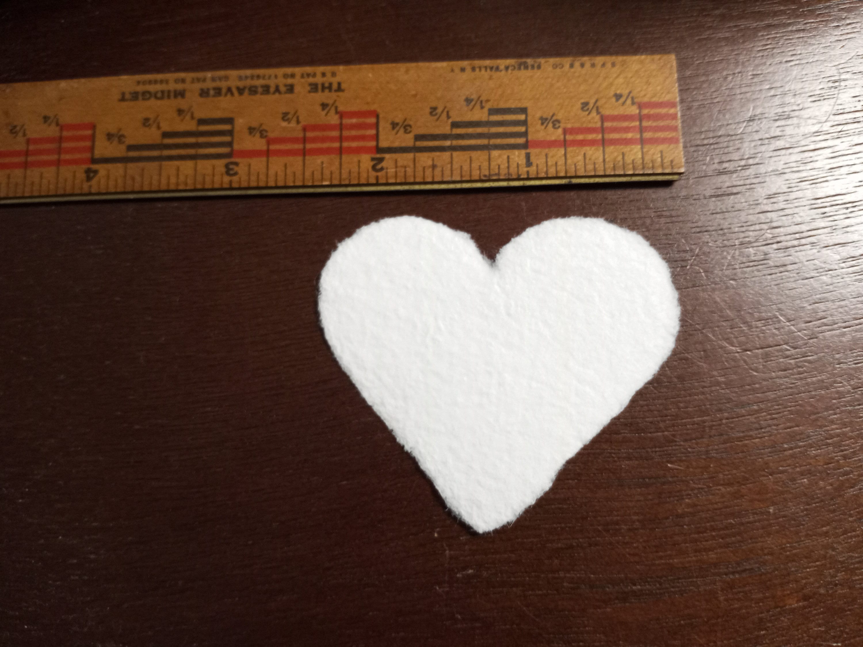 【2plan】[HANDMADE] Diggle_Derby 2x2.25 Inch Heart Shaped Handmade Natural White Paper