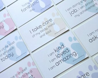 Printable mummy affirmation cards - a set of 30.