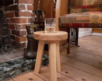 Hand made solid wood occasional table with four coasters