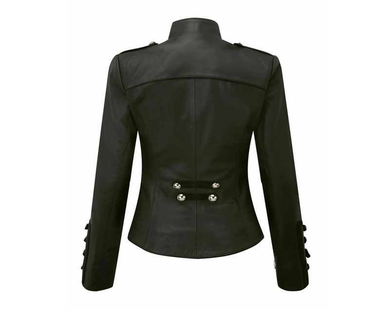 New Winter Kiltish Women Napoleon Military Leather Coat Cheryl Jacket