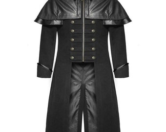 Rot Militär Damen Gothic Korsett Damen Steampunk Leder Gothic Mantel Jacke