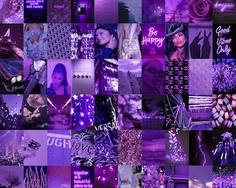 pics Dark Purple Aesthetic Collage purple wall collage etsy