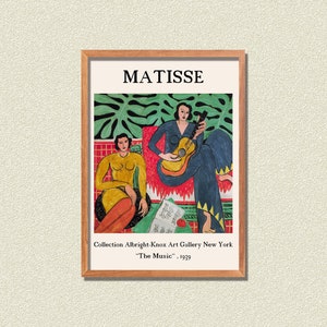 Matisse Poster , Exhibition Poster , Henri Matisse Print , Exhibition Wall Art , The Music (La Musique) , Matisse Wall Art ,Gallery Wall Art