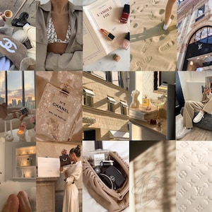 Boujee Beige Wall Collage Kit Neutral Wall Collage Kit - Etsy